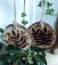 Five pyrography rowan wood slice hanging decorations - Image 4
