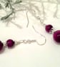 Tigers' s Eye Earrings Silver Plate - Image 2