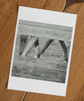 'Pedestrian' card printed from handmade collage 