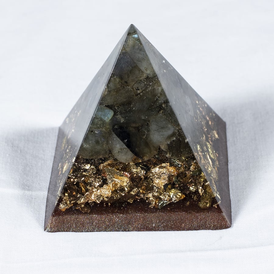 Resin & Labradorite Crystal Pyramid