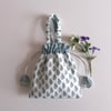 Little drawstring bag in a pretty Indian inspired printed muslin