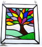 Rainbow Flower Panel Suncatcher Stained Glass Picture 003 - Image 8