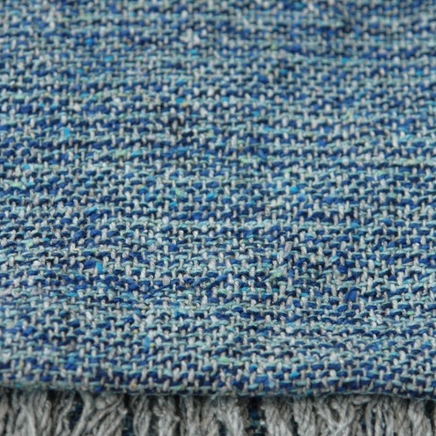 Hand Woven Scarf - Blue