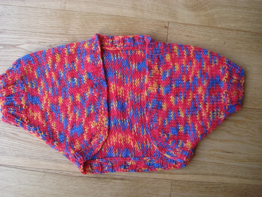 Multi Coloured Bolero Shrug For A Toddler