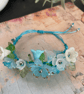 Pretty floral beaded bracelet, boho jewelry, bridesmaid, gift teen girl, mum  - Image 1