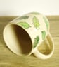 Mug - Green Beech and Oak Leaves, Pattern - Image 4