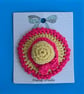 Crochet hat hair clip