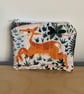 Deer Print Quilted Fabric Midi Purse - Image 1