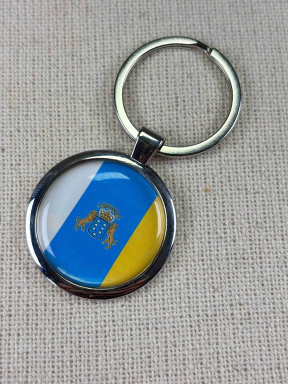 Canary Islands Flag Keyring