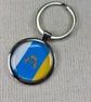 Canary Islands Flag Keyring