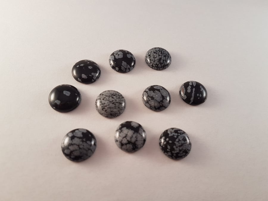 Snowflake Obsidian 16mm Round Cabochon