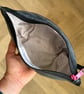Lined Inner Tube Bag - Dark Pink Zip & Off-White Bicycle Lining - Image 2