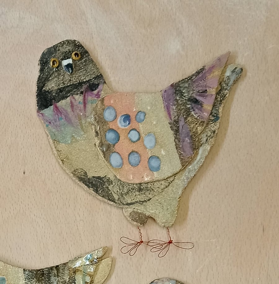 Ruff - Ceramic pigeon hanging decoration