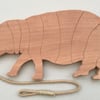 Hippopotamus Trivet in either Sapele or Tulipwood