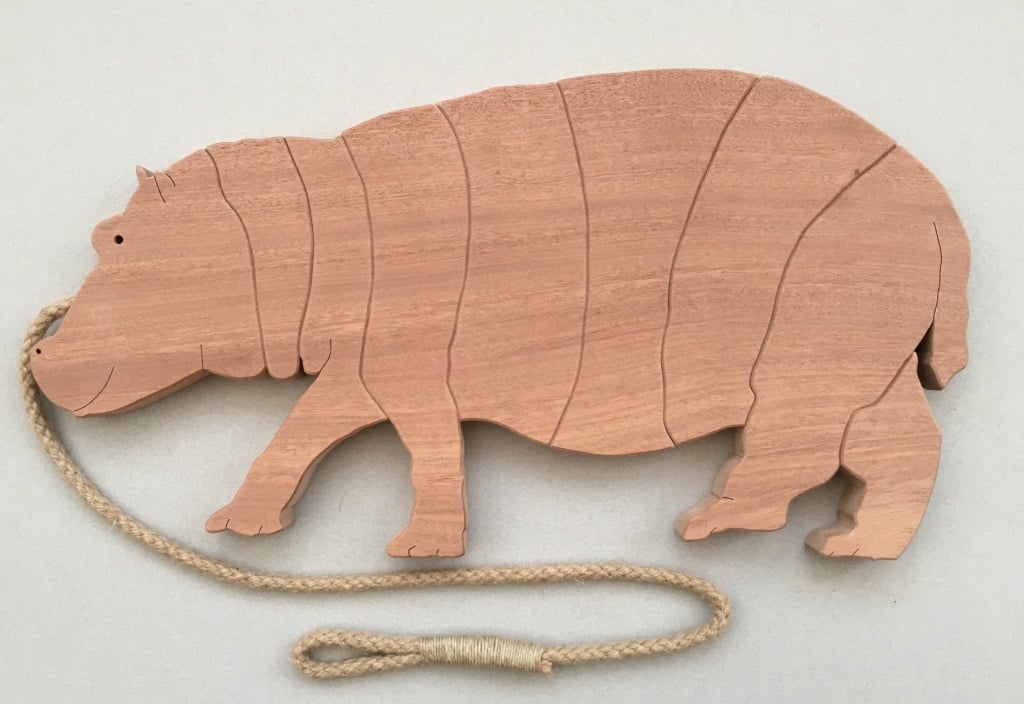 Hippopotamus Trivet in either Sapele or Tulipwood