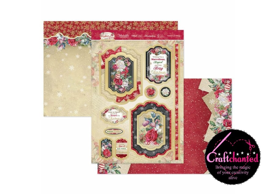 Hunkydory - Forever Florals - Festive Rose Season's Greetings Luxury Topper Set