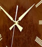 Designer made Wooden Wall Clock with a Lacewood Dial and Inlaid Mahogany Bezel - Image 7