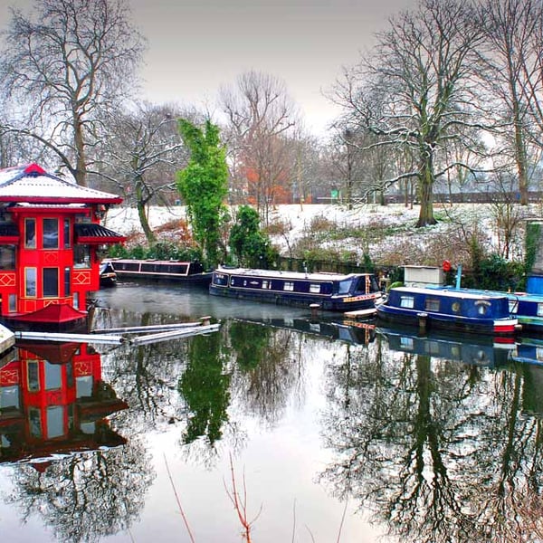 Narrow Boats Regent's Canal London Photograph Print