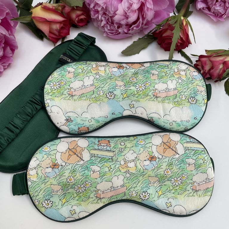 100% Mulberry Silk Ultra Soft Eye Mask - The Playground