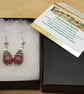 Rhodonite cone earrings. Bali silver. Reiki jewelry. Taurus jewelry - Image 5