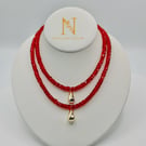 Ruby Red Layered Statement Necklace