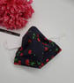 Face mask, small, 3 layer,  adjustable,  washable in navy cherry - Image 6