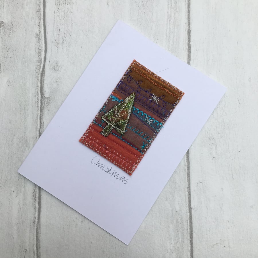 Embroidered Christmas Card 