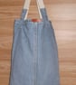 Tote to Backpack Denim bag 100% Unique Small Rucksack Repurposed fabric - Image 3