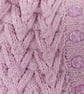 Hand Knitted Baby Dress and Cardigan Set, Lilac and White, 0-3 Months - Image 5