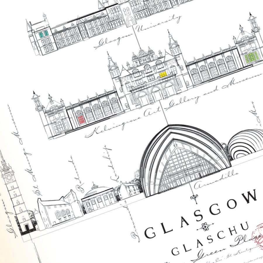 Iconic Glasgow Christmas - set of 9 cards