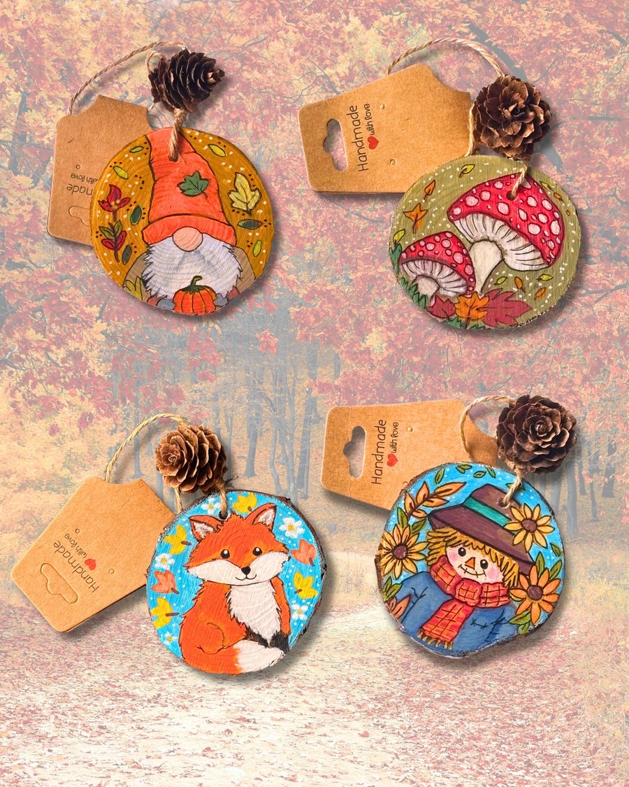 Autumn Theme Hand Painted Decorations