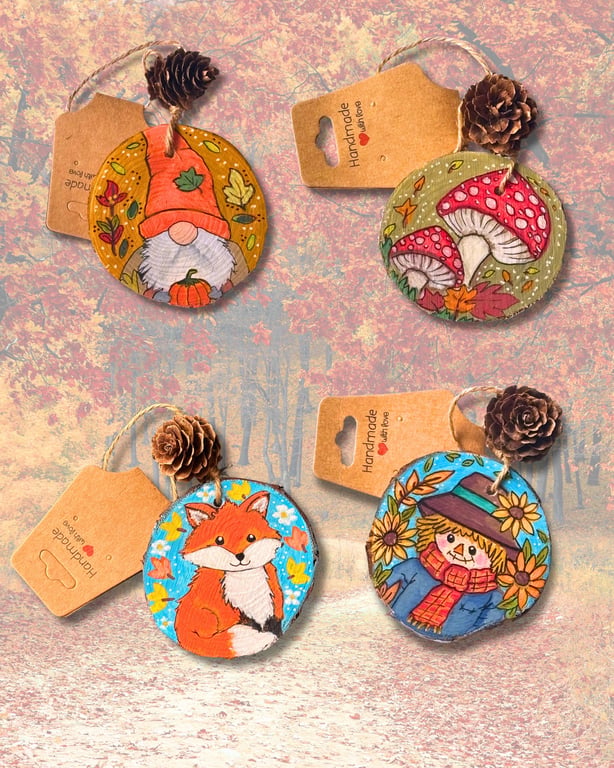 Autumn Theme Hand Painted Decorations