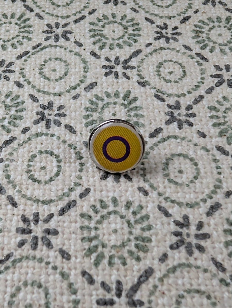 Intersex Flag Pin - Pride Themed Pin - Small Resin Topped Pin Badge - LGBTQ