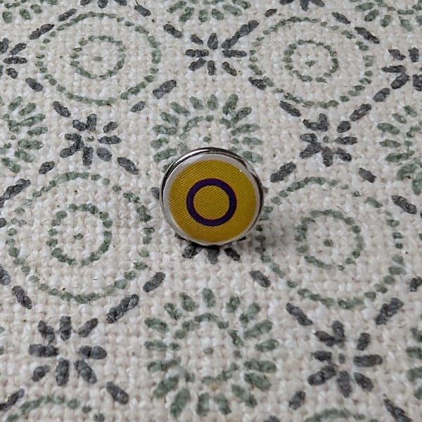 Intersex Flag Pin - Pride Themed Pin - Small Resin Topped Pin Badge - LGBTQ