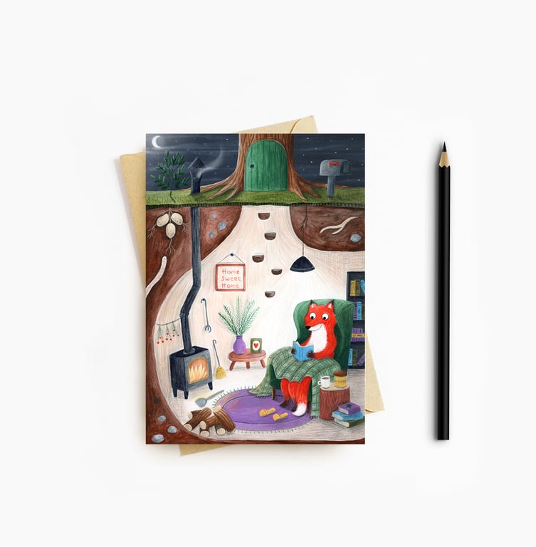 Fox Card - Blank Card - Greeting Card