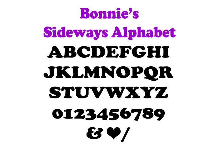 Bonnie's Sideways Alphabet CUT & FOLD Book Folding Pattern- EMAILED PDFS