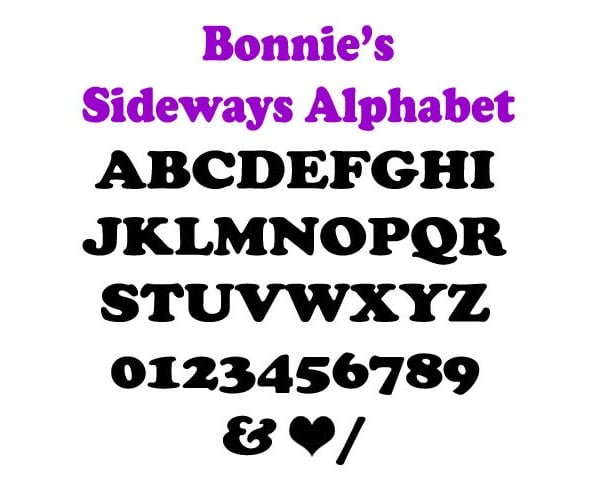 Bonnie's Sideways Alphabet CUT & FOLD Book Folding Pattern- EMAILED PDFS