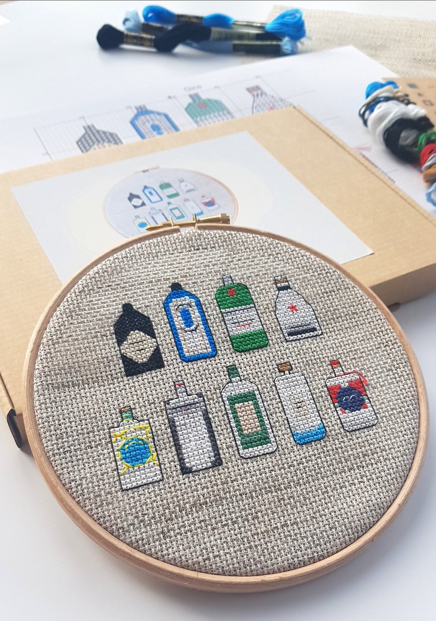 Gins Cross Stitch Kit