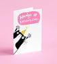 Cat Birthday cake card