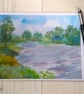 Birthday card. (Printed) Scenic card. River card. - Image 1