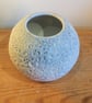 White lava texture moon jar, vase handmade pottery - Image 4