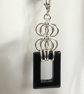 Black Agate Chainmaille Earrings  - Image 7