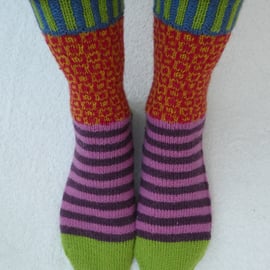 Socks 4ply Knitting. Funky Stripe Sock Knitting Pattern PDF  PDF Pattern