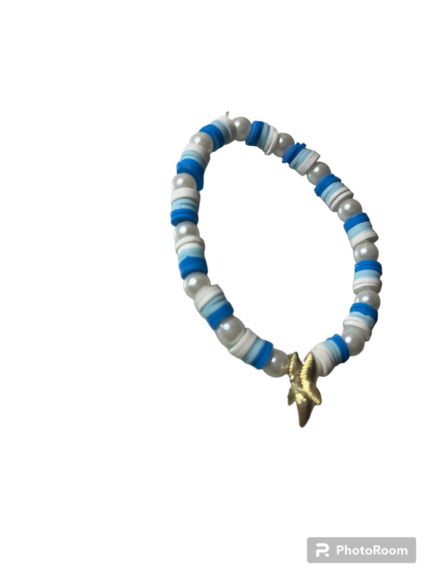 Beach clay bead bracelet 