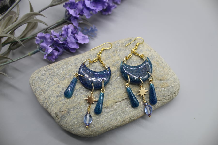 Crescent Moon Earrings, Moon Earrings, Crescent Moon, Earrings for Her