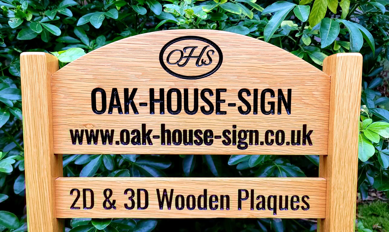 oak house sign