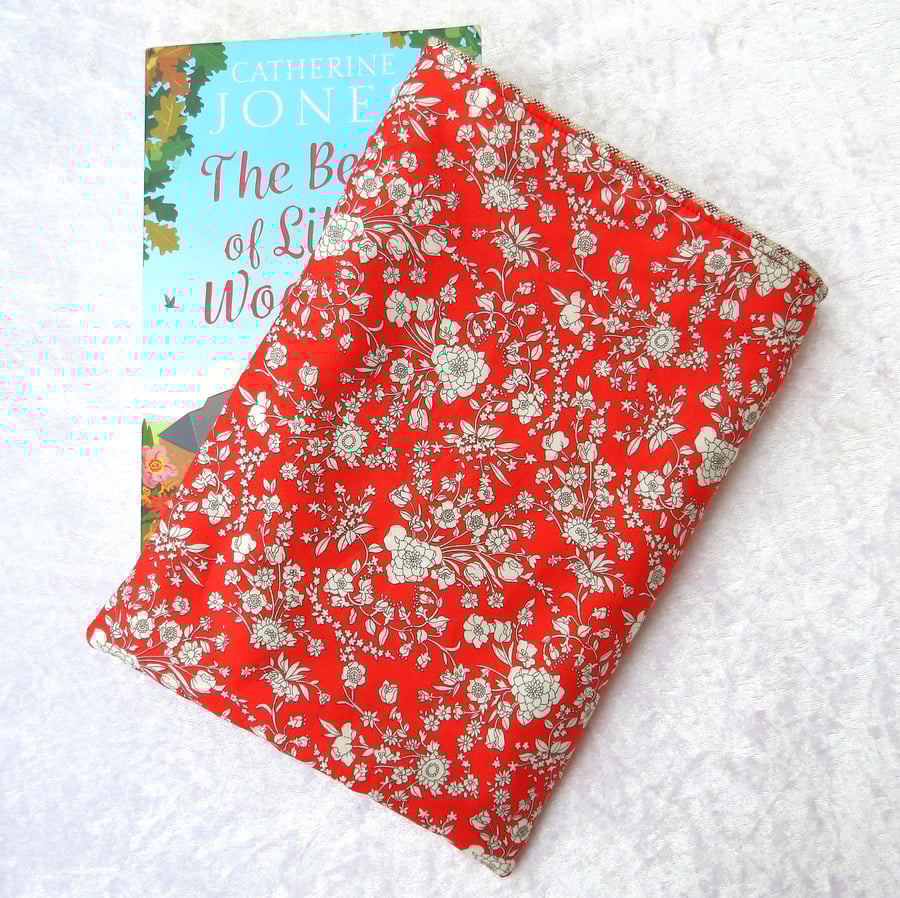 Book sleeve, Liberty Tana Lawn, floral, size medium