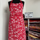 Handmade Christmas Apron Festive Holiday Print, Unisex Cotton Canvas Xmas Apron