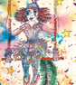 Circus Act - Original Watercolour and Ink illustration - Image 2