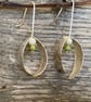 Sterling silver mistletoe earrings